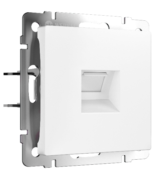 Розетка Ethernet RJ-45 cat. 6A экранированная (белый матовый)