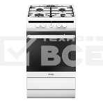 Плита газовая Hansa FCGW51001 белый, конфорок 4 шт, духовка 56 л, 50 см x 85 см x 60 см, фото 1
