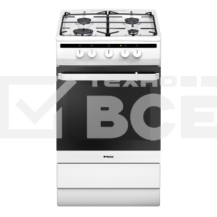 Плита газовая Hansa FCGW51001 белый, конфорок 4 шт, духовка 56 л, 50 см x 85 см x 60 см