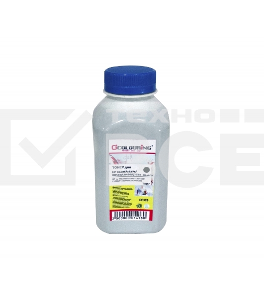 Тонер CG-CE285/CE278/CE255/CB435/CB436/Q1338 для принтеров HP LJ 1102/1505/1506/1120/1566/P3015/M525/P1005/P1505/P1102/4200/5200 100 гр (D103) Colouring Фасовка РФ (СПБ)