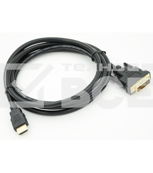 Кабель видео Behpex HDMI (m)/DVI-D (Dual Link) (m) 2м. черный