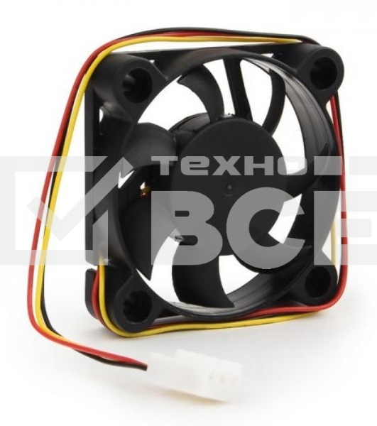 Вентилятор для корпуса Gembird D50SM-12AS черный, 50 мм, 4500 об/мин, 24 дБ, 3 pin
