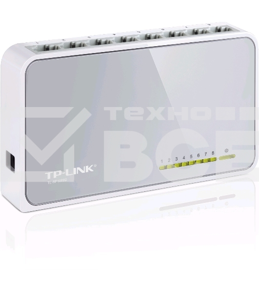 Коммутатор TP-Link SOHO TL-SF1008D Коммутатор 8-port 10/100M mini Desktop Switch, 8 10/100M RJ45 ports, Plastic case