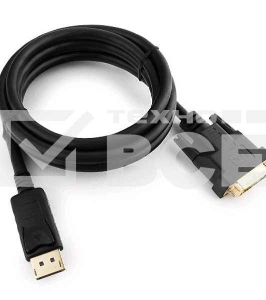 Кабель DisplayPort-DVI Gembird/Cablexpert 1.8м, 20M/19M, черный, экран, пакет(CC-DPM-DVIM-6)