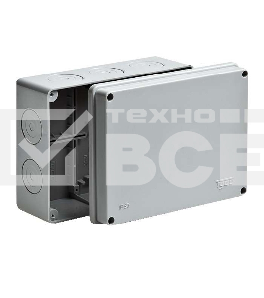 Коробка распр. ОП 200х140х75 IP55 без герм. Рувинил 67056