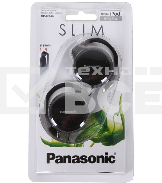 Наушники накладные Panasonic RP-HS46E-K 1.1м черный проводные (крепление за ухом)