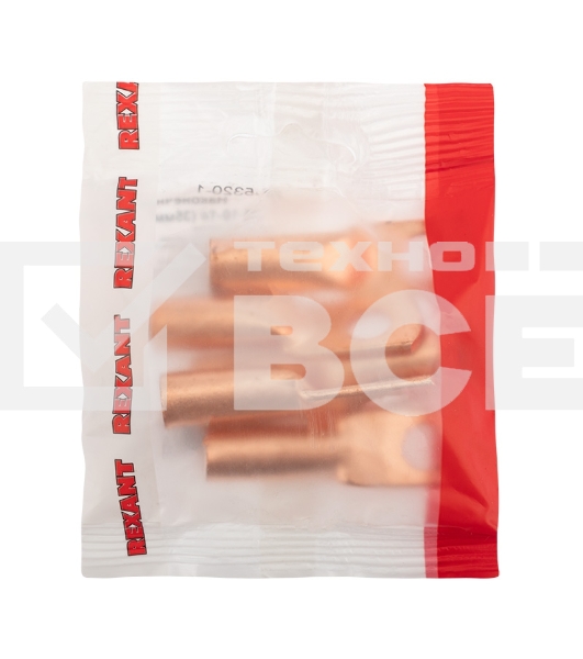 Наконечник медный ТМ 35-10-10 (35мм² - Ø10мм) (в упак. 5 шт.) Rexant
