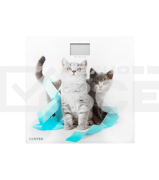 Весы напольные Centek CT-2426 Kitten электронные 180кг, 0,1кг, LCD 45x28, размер 26х26см