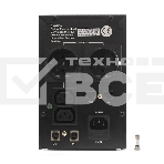 Источник бесперебойного питания CROWN CMU-SP1200 COMBO 1200VA/720W, металл, 2x12V/9AH, розетки 2*IEC + 2*EURO, трансформатор AVR 145-280V, съемный кабель 1.2м, фильтр телефонной и ethernet линии RJ11/45, защита батареи, от перегрузки, от КЗ, ПО, фото4