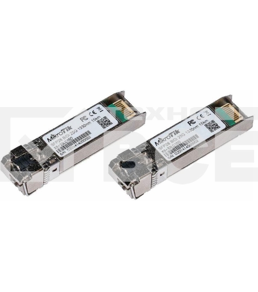 Комплект из двух SFP+ модулей Mikrotik XS+2733LC15D SFP/SFP+/SFP28 modules 1/10/25G 15km 1270nm + 1330nm