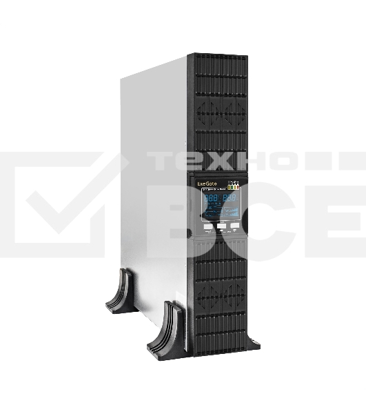 Источник бесперебойного питания On-line ExeGate PowerExpert ULS-1000.LCD.AVR.1SH.2C13.USB.RS232.SNMP.2U <1000VA/1000W, On-Line, PF=1, LCD, 1*Schuko+2*C13 , RS232, USB, SNMP-slot, Rackmount 2U/Tower, металлический корпус, Black>