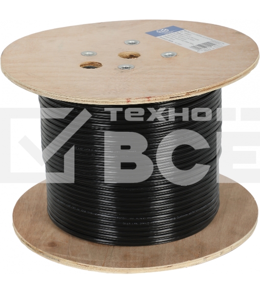 Кабель сетевой Ningbo UTP 4 пары cat5E solid 0.5мм CCA molded 305м серый outdoor стальной трос