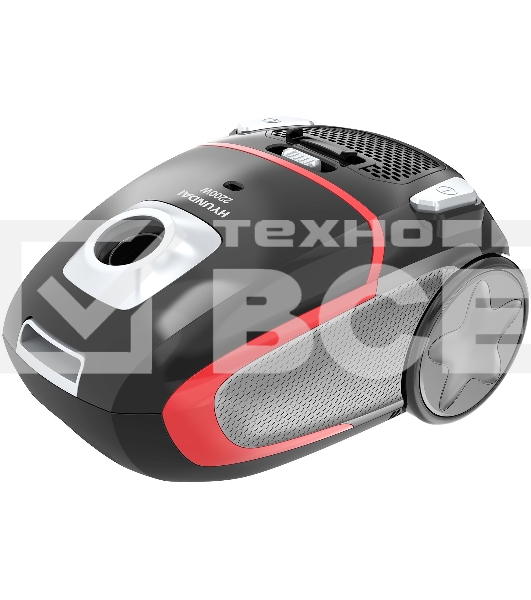 Пылесос Hyundai HYV-B4995 черный/красный, 400/2220 Вт, уборка сухая, пылесборник мешок 3.5 л
