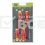 Набор отверток Сибртех диэлектрических до 1000в тестер crv двухкомпонентные рукоятки (5шт.), фото2