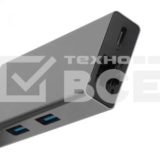 Адаптер VCOM CU459 Type-Cm --> RJ-45+2USB3.0(f) + PD100 Вт  Alum  Shell VCOM <CU459>