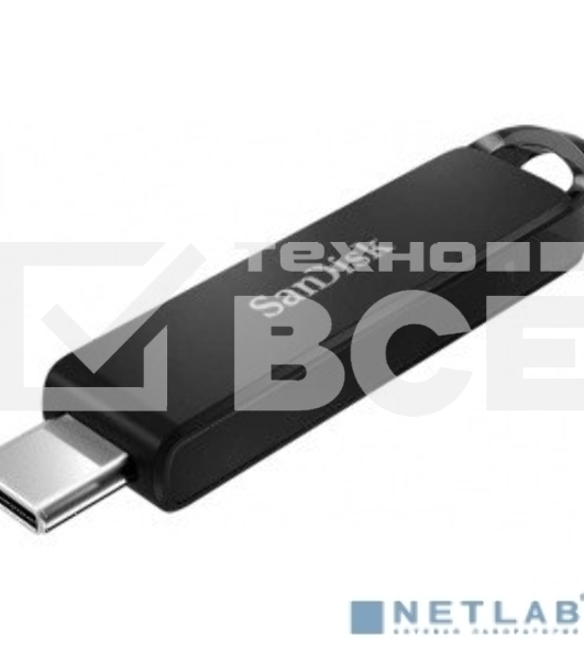 Флеш диск 64GB SanDisk CZ460 Ultra Type-C, USB Type-C, черный
