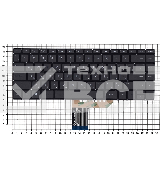 Клавиатура для ноутбука HP Spectre X360 13-w000 13-ac000 черная с подсветкой