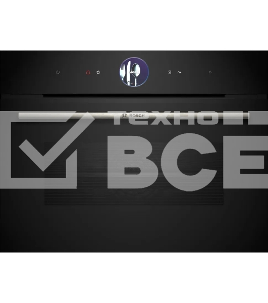 Компактный духовой шкаф-пароварка, черный, 14 режимов + комбинированные режимы, функция приготовление на пару 100%, 4-слойное остекление, 3 цветных текстовых TFT-дисплея 2,5' с сенсорным управлением, ControlRing, функции HomeConnect: удаленная диагностика, контроль и мониторинг, LED-освещение, меню Assist, PerfectBake, термощуп PerfectRoast, самоочистка EcoClean