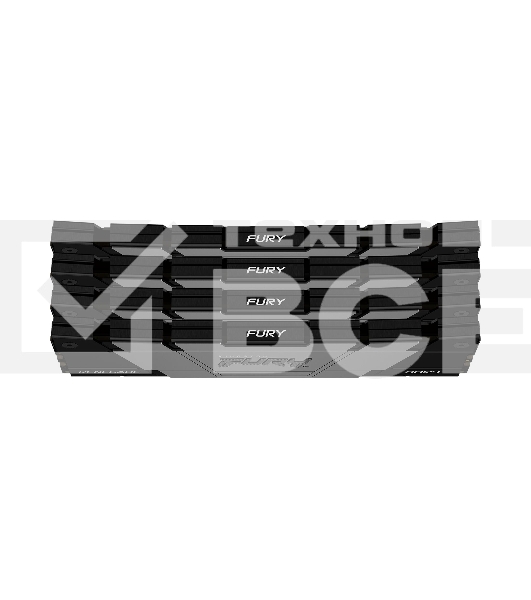 Оперативная память Kingston Fury Renegade, DDR4, 128GB (4x32GB), 3200MHz, CL16, DIMM, радиатор, чёрный