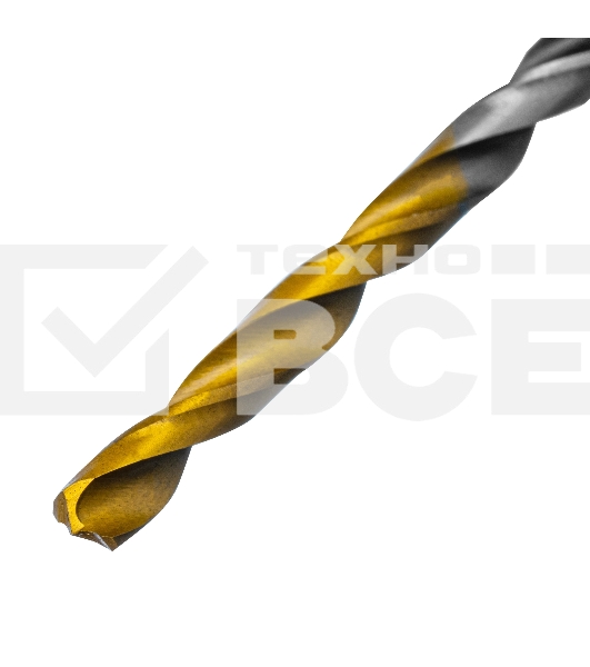 Сверло спиральное по металлу 3,2 x 65мм, Р6М5, Golden Tip, многогранная заточка, 2шт. Denzel