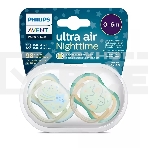 Пустышка Philips Avent ultra air, ночная, звезда/сова, 0-6 мес., 2 шт., фото3