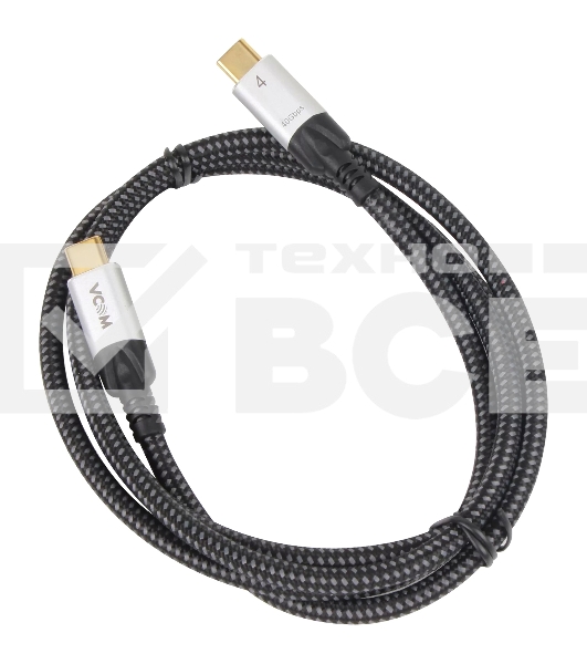 Кабель USB4 TCM--TCM, 5K@60Hz, 40GBps, PD 240W, 5A, VCOM, 1.2м