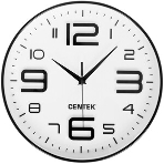 Часы настенные Centek СТ-7101 White 30 см диам., круг, объемные цифры, плавный ход, фото6
