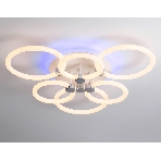 Потолочный светодиодный светильник FA3844/3+3 WH белый 102W 3000K-6400K+RGB D670*115 (ПДУ РАДИО 2.4G), фото4