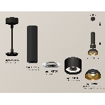 Светильник Ambrella Light XP8111007 SBK/PYG/CL черный песок/золото желтое полированное/прозрачный GX53, фото 1