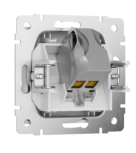 Розетка Ethernet RJ-45 cat. 6A экранированная (белый матовый)