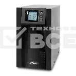 Источник бесперебойного питания PowerMan Online 2000VA Black (Online-Double conversion/LCD Display/USB/Software/RJ11/45,RS-232), фото 1