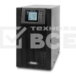 Источник бесперебойного питания PowerMan Online 2000VA Black (Online-Double conversion/LCD Display/USB/Software/RJ11/45,RS-232)