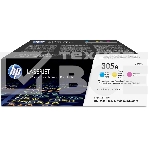 Картридж лазерный набор HP CF370AM № 305A голубой/пурпурный/желтый CLJ M451 (CE411A+CE412A+CE413A), фото4