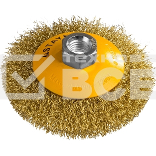 Кордщетка STAYER PROFESSIONAL 35133-100коническая М14 витая латунь/сталь 0.3мм d100мм