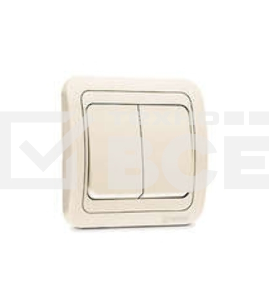 Выключатель 2-кл. СП Mimoza 10А IP20 крем./крем. Makel 25003