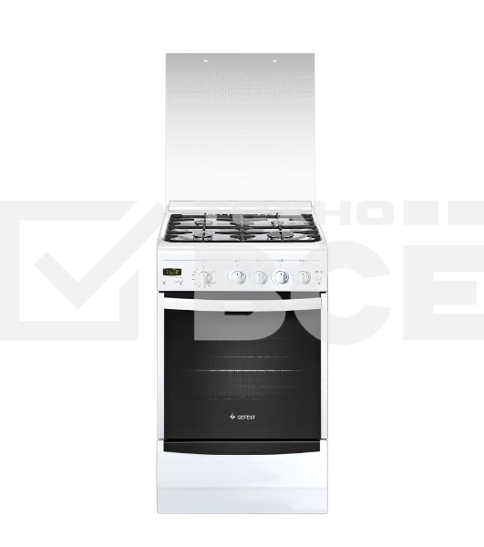 Плита газовая Gefest ПГ 5100-03 0002 белый, конфорок 4 шт, духовка 52 л, 50 см x 85 см x 58.5 см