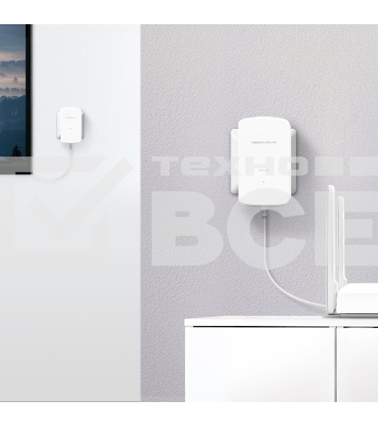 Комплект гигабитных адаптеров Mercusys AV1000 Gigabit Powerline Kit, HomePlug AV2 standard, 1 Gigabit port, 300m over electrical circuits, plug and play.