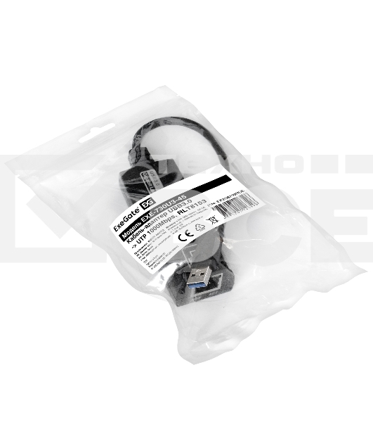 Кабель-адаптер ExeGate EXE-730U3-45 (USB3.0 --> UTP 1000Mbps, RLT8153)