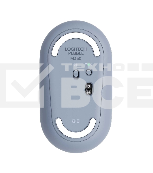 Мышь беспроводная Logitech Pebble M350 серый, 1000 dpi, радиоканал, Bluetooth, USB, кнопки - 3
