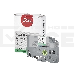 Кассета с лентой S'OK by Sakura Printing TZES731 для Brother, черный на зеленом, 12мм/8м, наклейка, фото 1