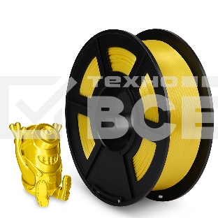 Филамент NVPRINT Silk PLA+ Yellow для 3D печати диаметр 1.75мм  длина 330 метров  масса 1 кг