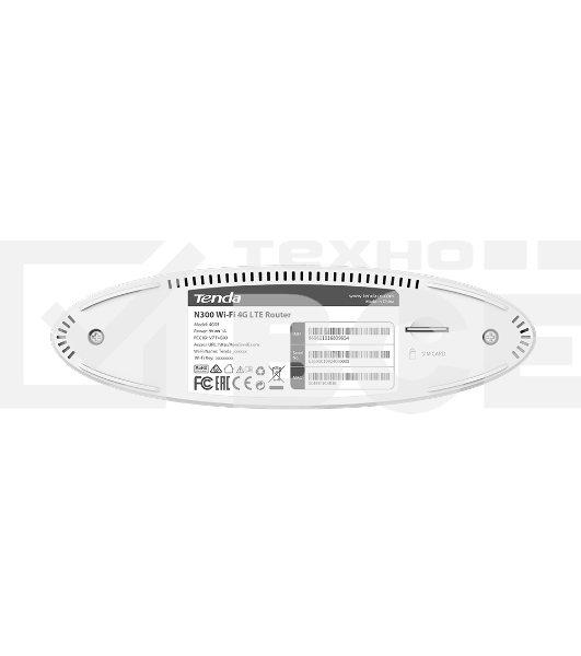 Роутер Tenda 4G03 4G LTE wiFi, 300Мбит/с, поддержка TR069, слот для SIM-карт