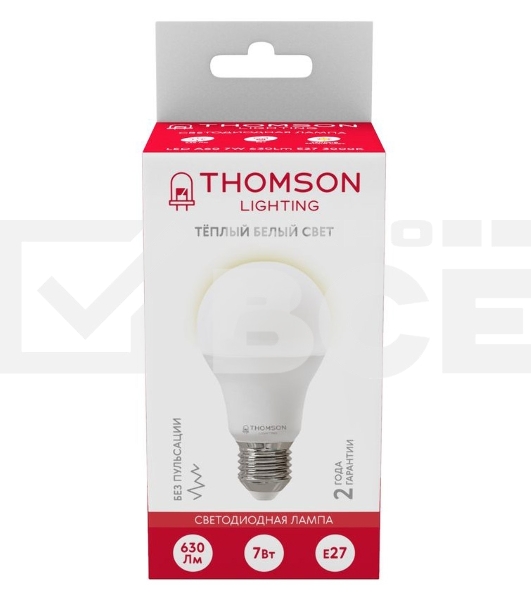 Лампа светодиодная Hiper THOMSON LED A60 7W 630Lm E27 3000K TH-B2001