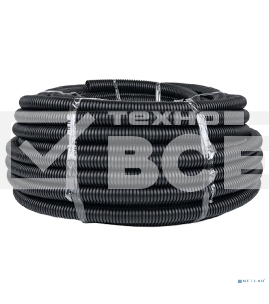 Труба гофрированная ПНД EKF tpnd-32n Plast с зондом d 32 мм черная EKF PROxima бухта 50 м