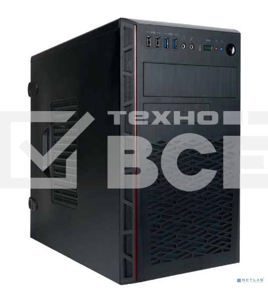 Компьютерный корпус Mini Tower InWin EMR065 черный U3.0*2+U2.0*2 A(HD) +intrusion switch mATX