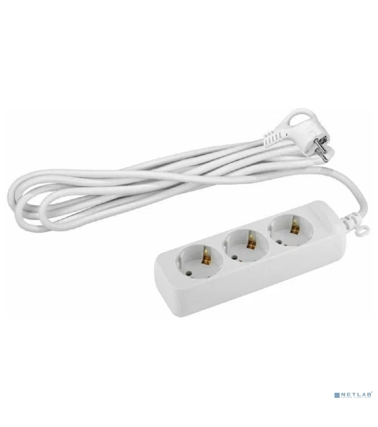 Удлинитель UX-3e-5m c заземл, 3х0,75мм2, ПВС, 3гн, 5м (5/20/600)) |Б0038576 | ЭРА