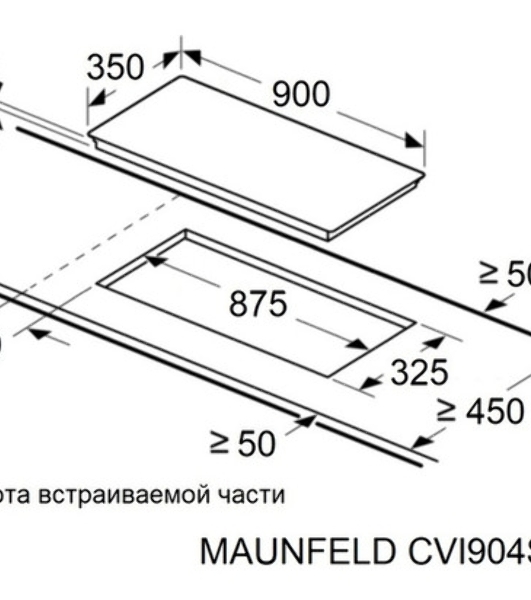 Индукционная варочная панель Maunfeld CVI904SFLLGR Inverter