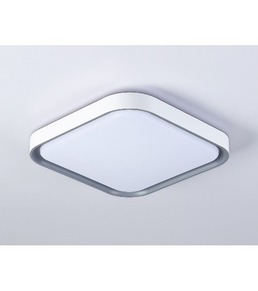 Потолочный светодиодный светильник Ambrella light FZ1250 WH/GR белый/серый 18W 5000K 250*250*60 (Без ПДУ)