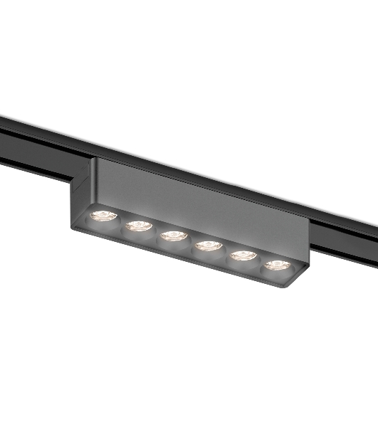 Светильник трековый светодиодный GV1403 BK черный IP20 6W 4200K 48V 24° 122*26*24