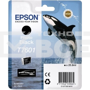 Картридж струйный EPSON C13T76014010 черный фото (26 мл) для SC-P600